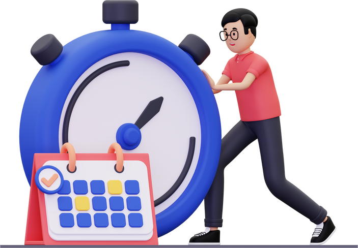 3d man scheduling work deadline